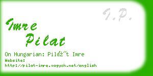 imre pilat business card